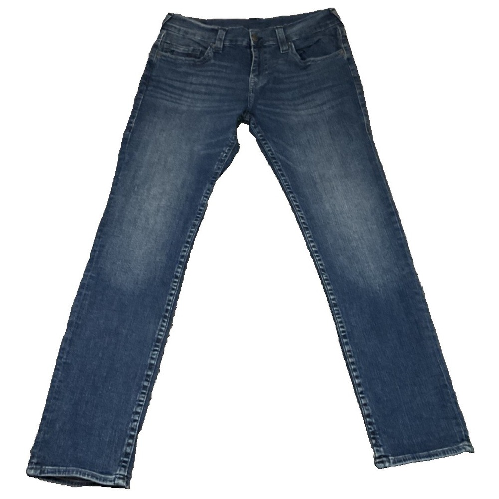 True Religion Rocco No Flap Relaxed Skinny Denim Jeans 32W Men's‎ Dark Wash Blue